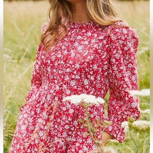 Pink City Prints Phyllis Dress, Crimson Lolita size Large